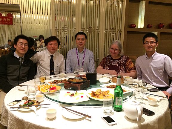 Luncheon in Beijing with Yixin Zhou, MD, PhD (to my right), and his colleagues
